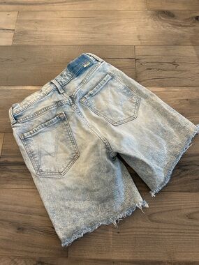 MOTHER Light Blue Vintage Wash Denim Shorts